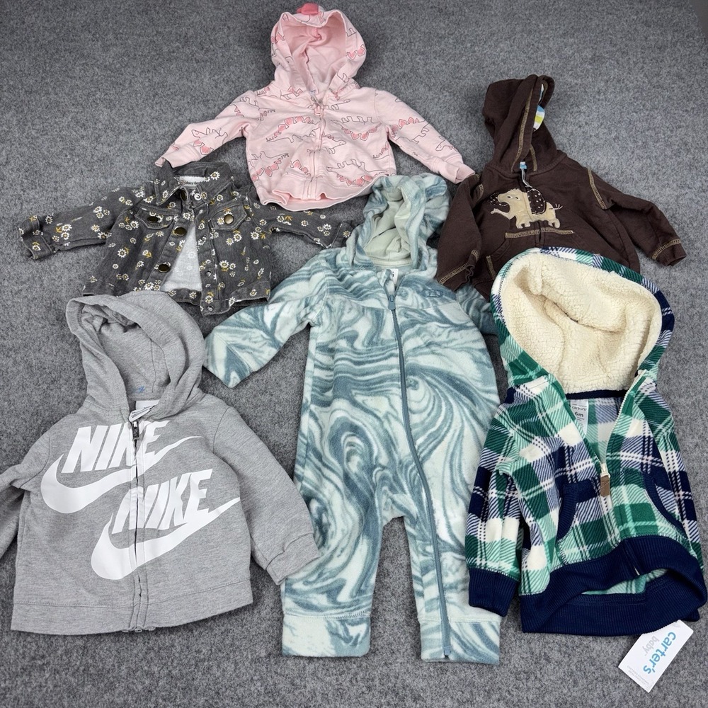 Baby Girl 6 Months Jackets Lot Of 6 Nike Gap Daisy Fuentes Fleece 6M Winter Coat